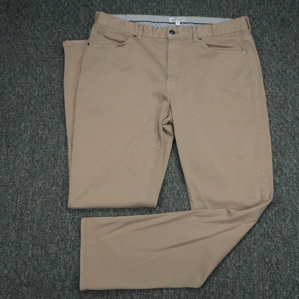 Peter Millar Pants Mens 38x33 Beige Chino 5 Pocket Ultimate Sateen Trouser